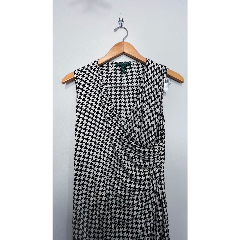 Ralph Lauren Wrap Dress Women’s Size Medium Black & White